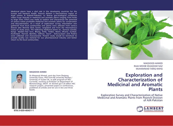 Обложка книги Exploration and Characterization of Medicinal and Aromatic Plants, Maqsood Ahmed,Raja Mohib Muazzam Naz and Muhammad Tariq Rafiq