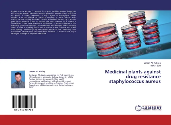 Обложка книги Medicinal plants against drug resistance staphylococcus aureus, Usman Ali Ashfaq and Rahat Ejaz