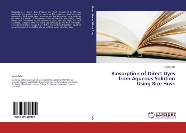 Обложка книги Biosorption of Direct Dyes from Aqueous Solution Using Rice Husk, Yusra Safa