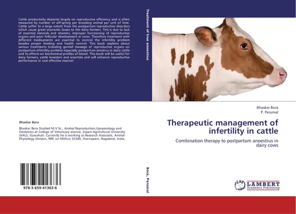 Обложка книги Therapeutic management of infertility in cattle, Bhaskar Bora and P. Perumal