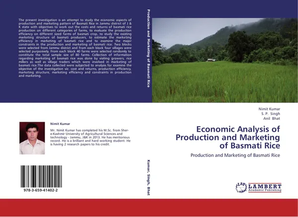 Обложка книги Economic Analysis of Production and Marketing of Basmati Rice, Nimit Kumar,S. P. Singh and Anil Bhat