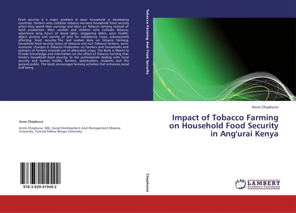 Обложка книги Impact of Tobacco Farming on Household Food Security in Ang'urai Kenya, Anne Chepkurui