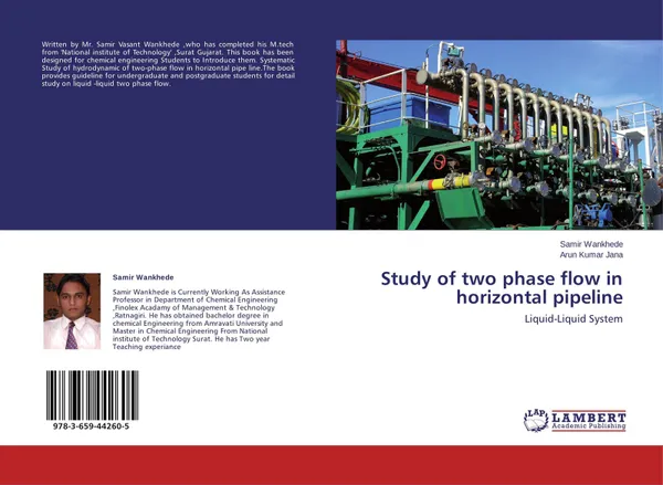 Обложка книги Study of two phase flow in horizontal pipeline, Samir Wankhede and Arun Kumar Jana