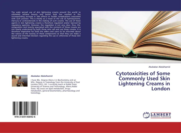 Обложка книги Cytotoxicities of Some Commonly Used Skin Lightening Creams in London, Abubakar Abdulhamid