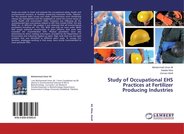 Обложка книги Study of Occupational EHS Practices at Fertilizer Producing Industries, Muhammad Umar Ali,Saadia Hina and Usman Hanif