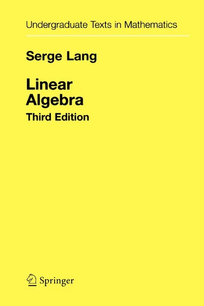 Обложка книги Linear Algebra, Serge Lang