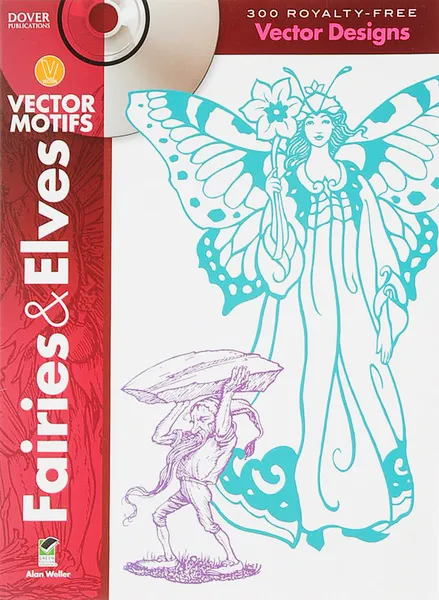 Обложка книги Fairies and Elves Vector Motifs (+ CD), Alan Weller