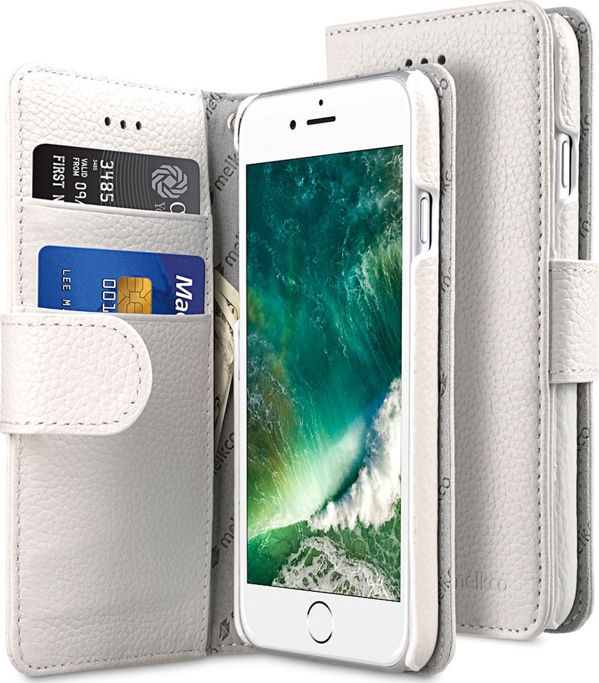 фото Кожаный чехол книжка Melkco для Apple iPhone 7/8 - Wallet Book Type, белый