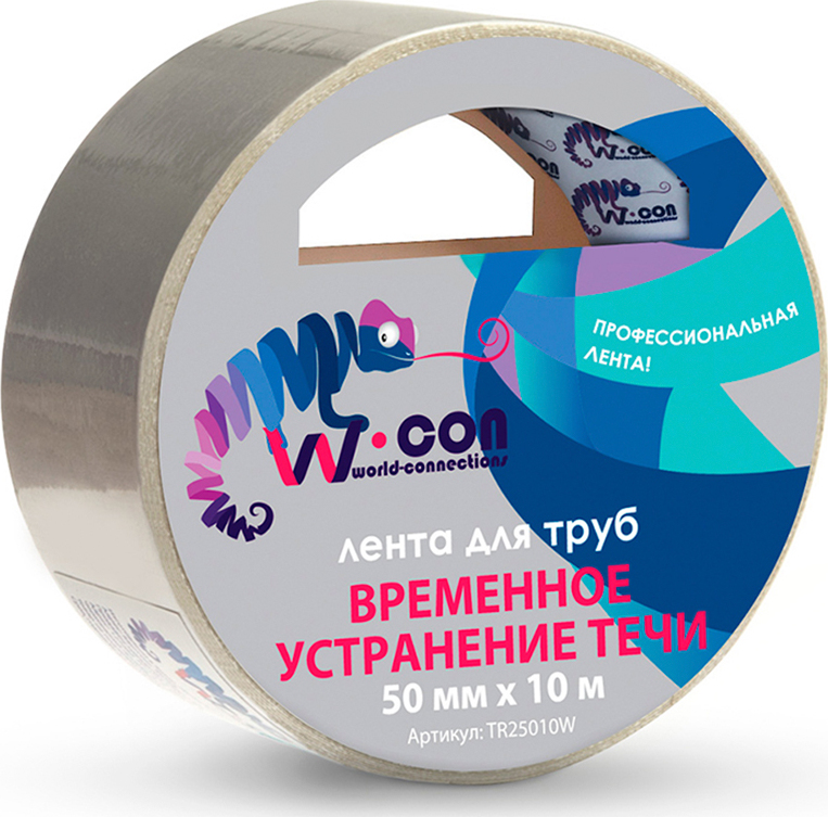 Клейкая лента W-con для мгновенного устранение течи в трубах, серая ...