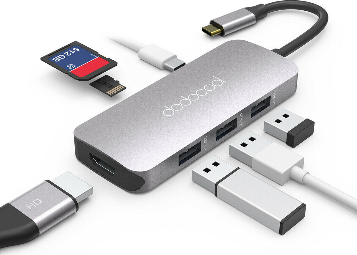 фото Dodocool многофункциональный USB Type-C хаб с HDMI выходом