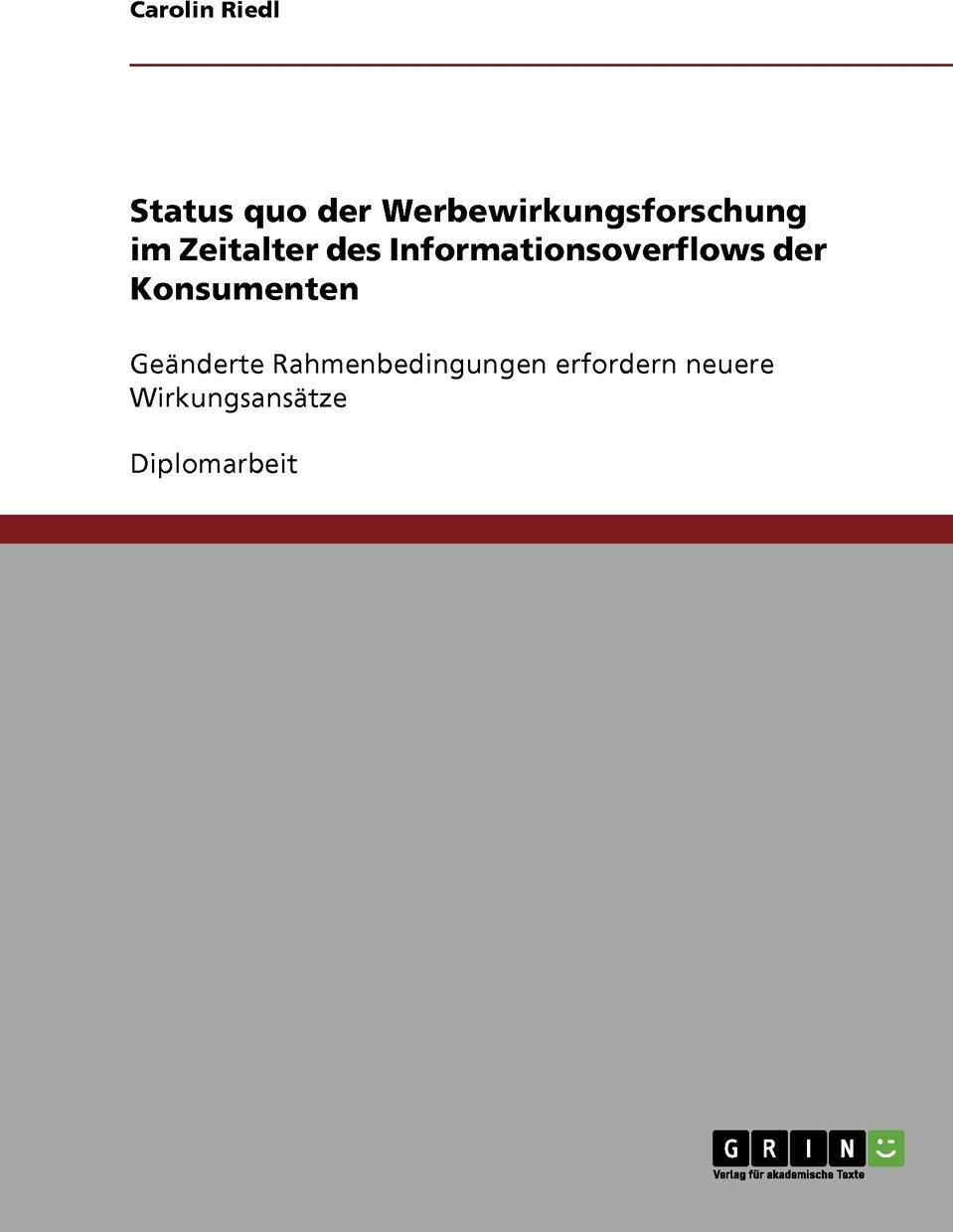 фото Status quo der Werbewirkungsforschung im Zeitalter des Informationsoverflows der Konsumenten