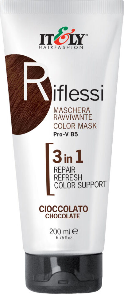 фото Riflessi 3in1 Шоколадный (CHOCOLATE) тонирующая восстанавливающая маска Itely hairfashion