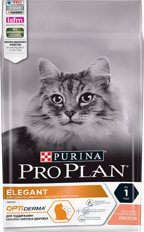 фото PRO PLAN Salmon корм для кошек элегант для шерсти с лососем 1,5кг