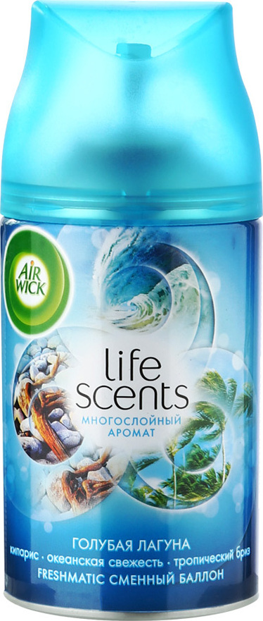 фото Освежитель воздуха AIRWICK Life Scents сменный Голубая лагуна, 250 мл