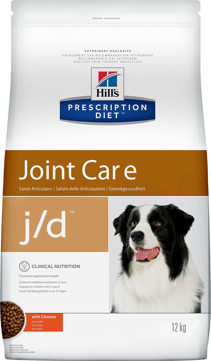 фото Корм сухой диетический Hill's Prescription Diet j/d Joint Care для собак для поддержанию здоровья и подвижности суставов, с курицей, 12 кг