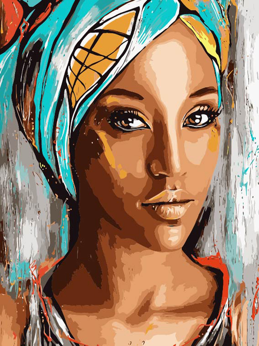 Картина по номерам на холсте 40х50 см на подрамнике Восточная красавица MG2108 ТМ Цветной