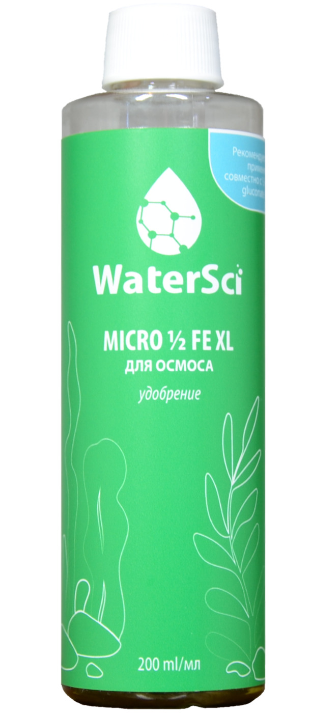 Концентрат удобрения с микрокомплексом для осмоса Water Sci. Micro 1/2 Fe XL, 200 мл.