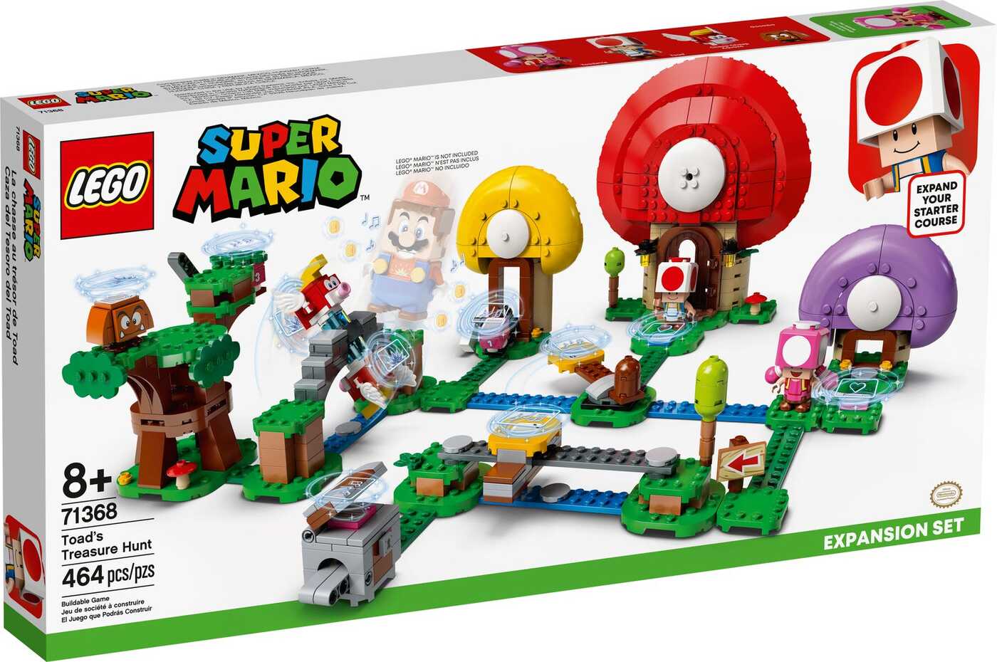 Конструктор LEGO Super Mario Погоня за сокровищами Тоада. Дополнительный  набор 71368