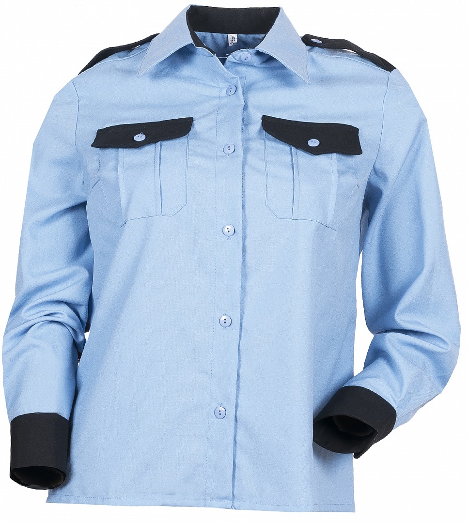 Рубашка охранника голубая