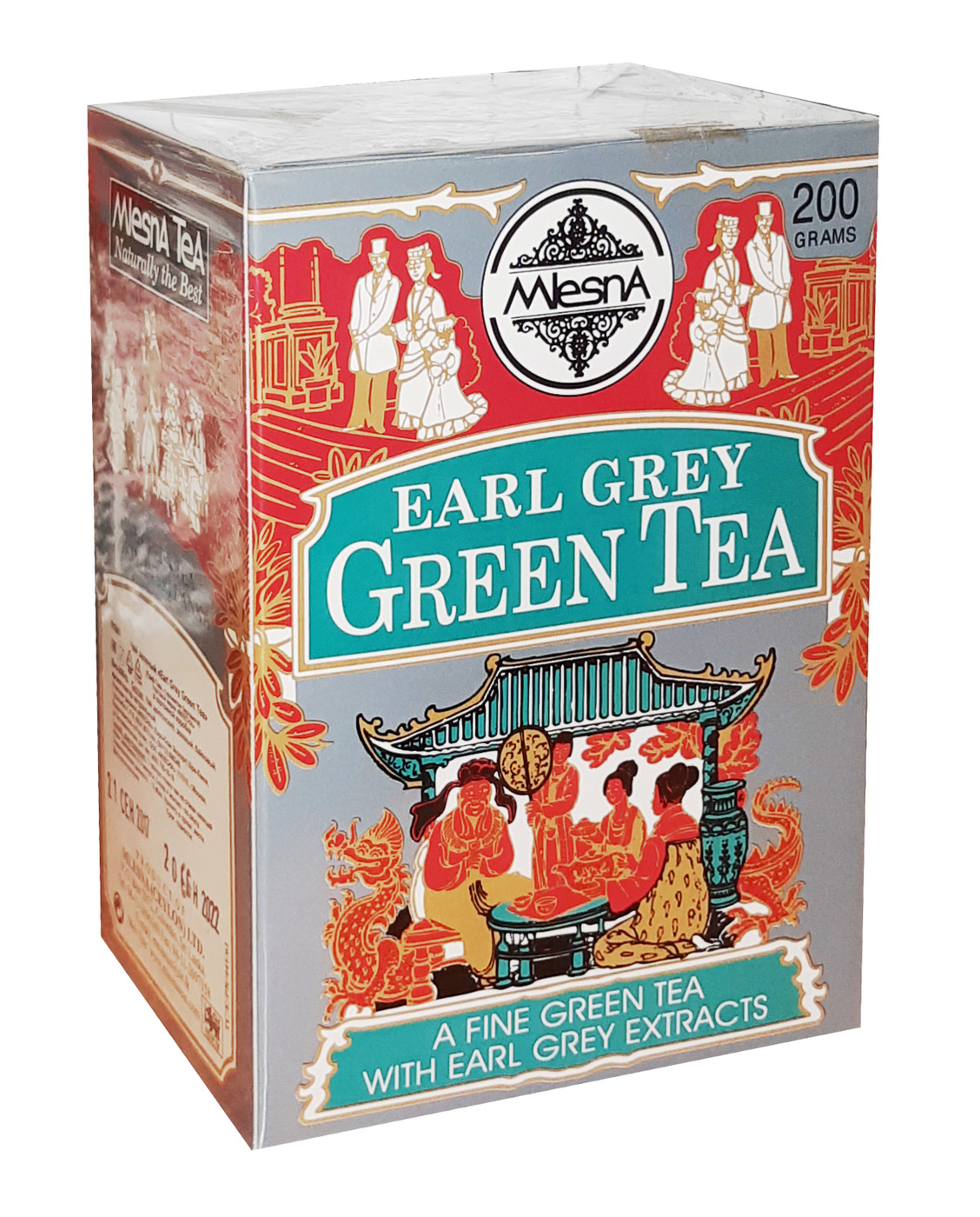 Чай листовой зеленый MLesna Earl Grey Green Tea с ароматом бергамота 200 грамм