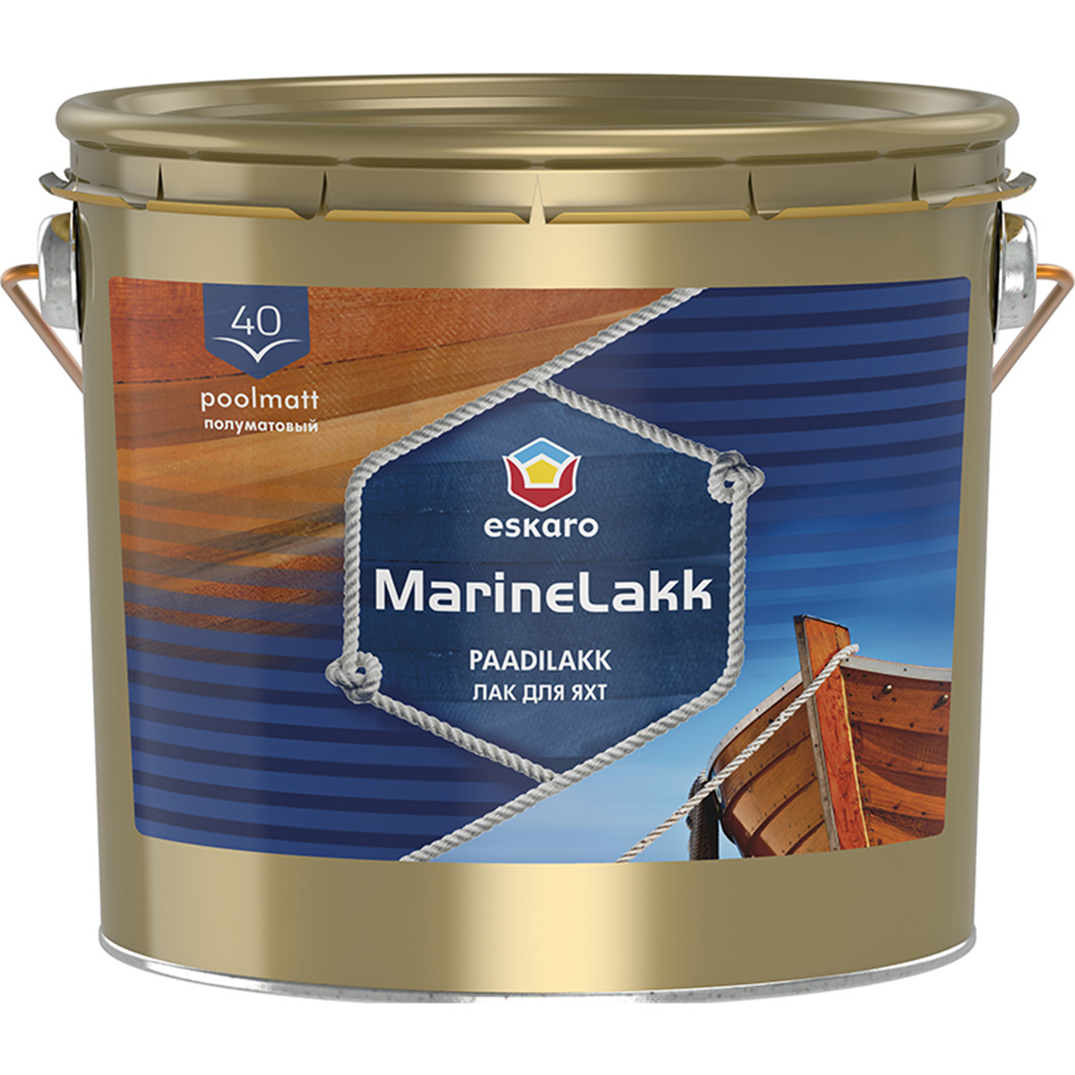 Лак яхтный Eskaro Marine lakk 40 (2.4 л) алкидно-уретановый