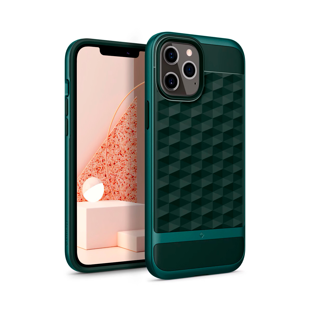 Чехол Caseology Parallax Midnight Green для iPhone 12 Pro Max, зеленый ...