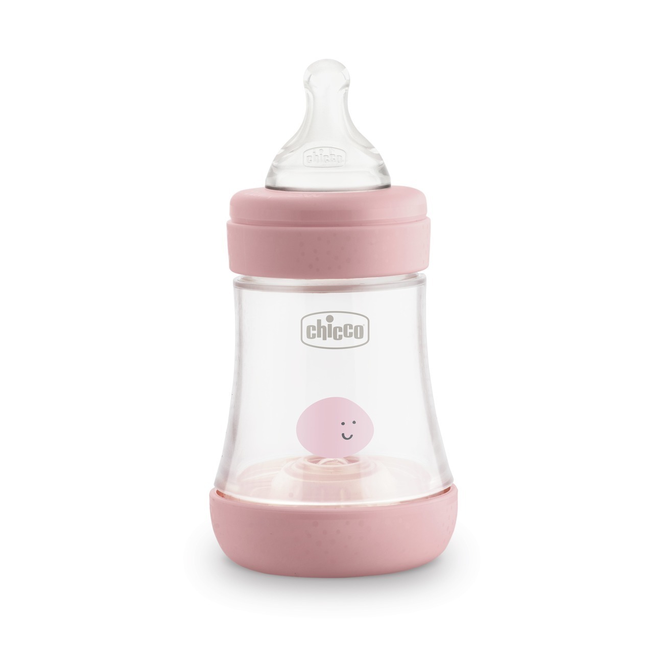 Бутылочка для кормления Chicco Perfect5 Girl 0мес.+, силиконовая соска детская антиколиковая медленный поток, 150 мл.