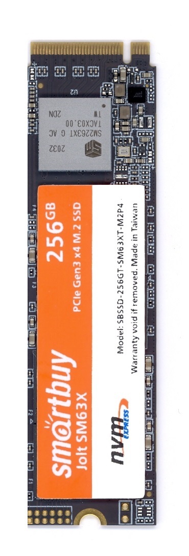 SmartBuy256ГБВнутреннийSSD-дискJoltSM63XM.2PCI-E3.0(SBSSD-256GT-SM63XT-M2P4)