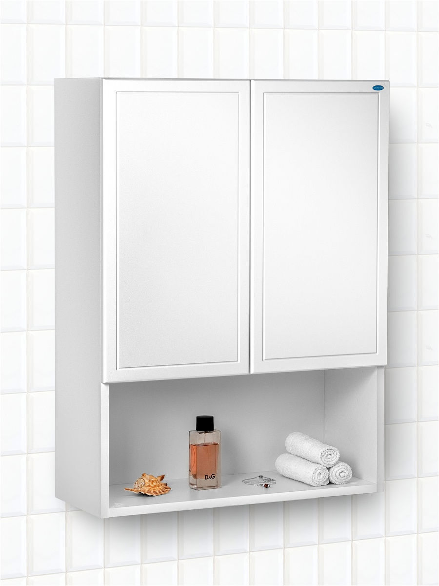 Шкаф для ванной навесной с раздвижными дверцами ш70 в60 г25см