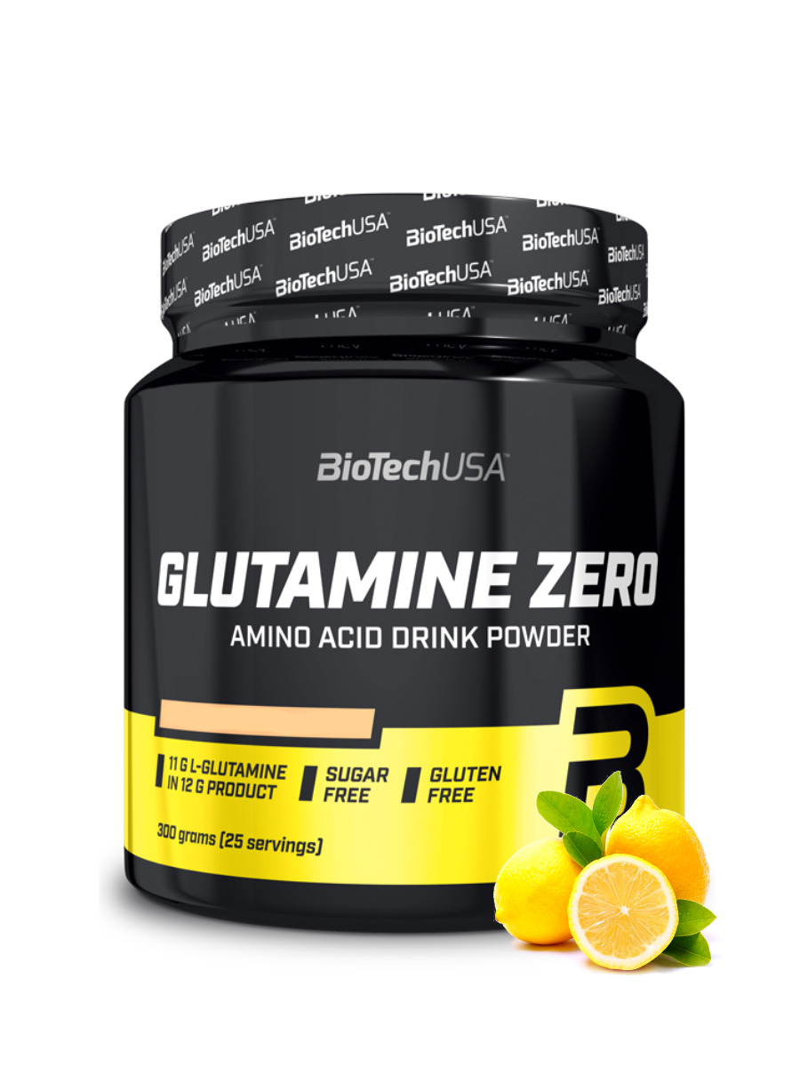 Глютамин BiotechUSA Glutamine Zero 300 г лимон — купить в интернет