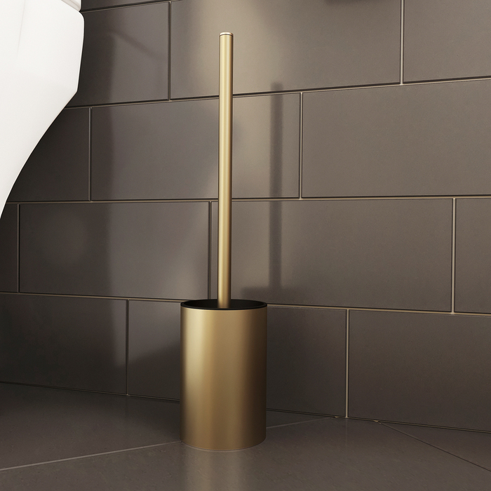 Фото товара на маркетплейсе ozon Ершик для унитаза IDDIS, напольный, бронза, OLDBRP0i47