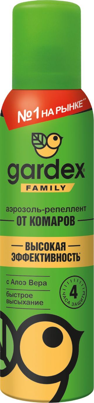 Gardex Family Аэрозоль-репеллент от комаров с алое вера 150 мл