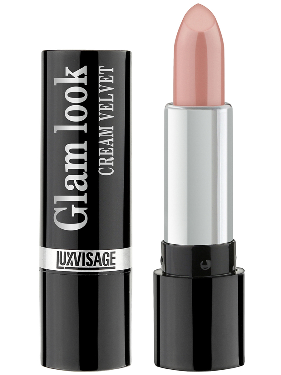 LUXVISAGE Помада для губ GLAM LOOK cream velvet сатиновая, тон 319 Нежное пралине image