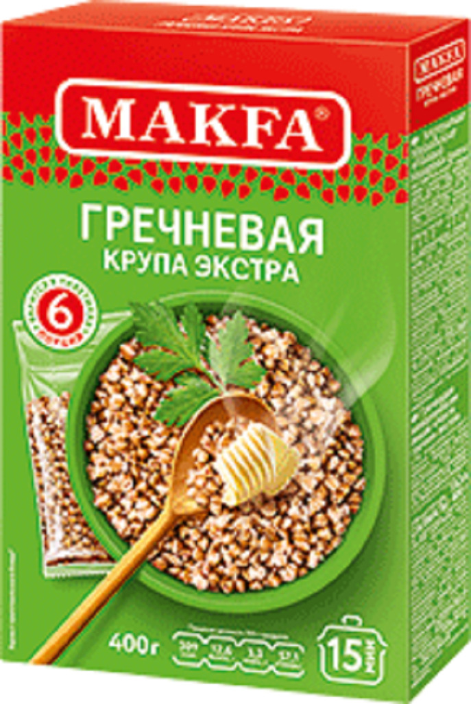 Крупа гречневая ядрица "Настоящая гречка" ЭКСТРА "Макфа" в варочных ...