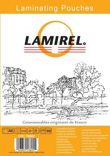 Пленка для ламинирования Lamirel, А6, 125мкм, 100 шт.