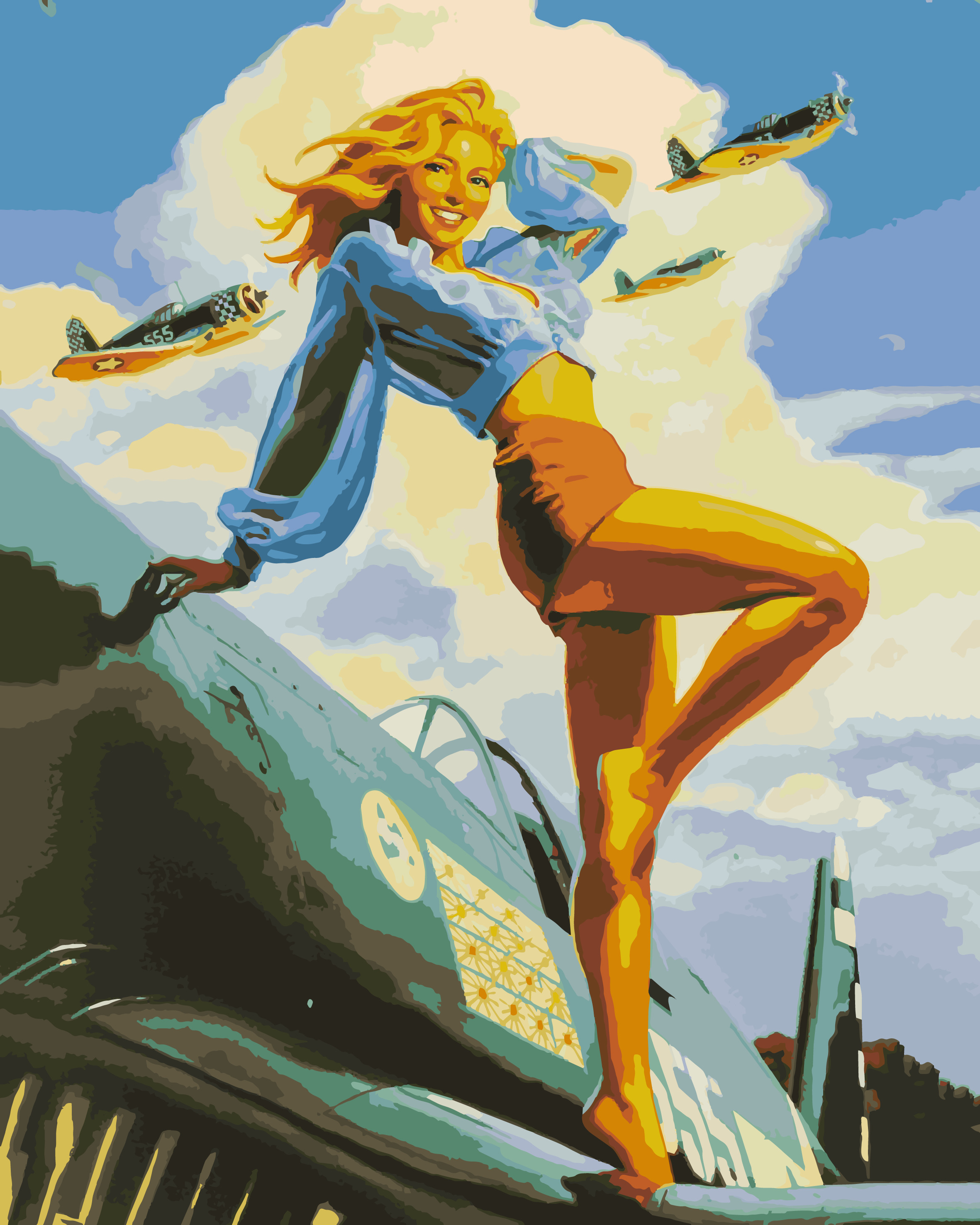 Авиатор играть pin up aviator. Грег Хильдебрандт Pin up. Девушка с плакатом. Американские плакаты 60-х. Картина девушка самолет.