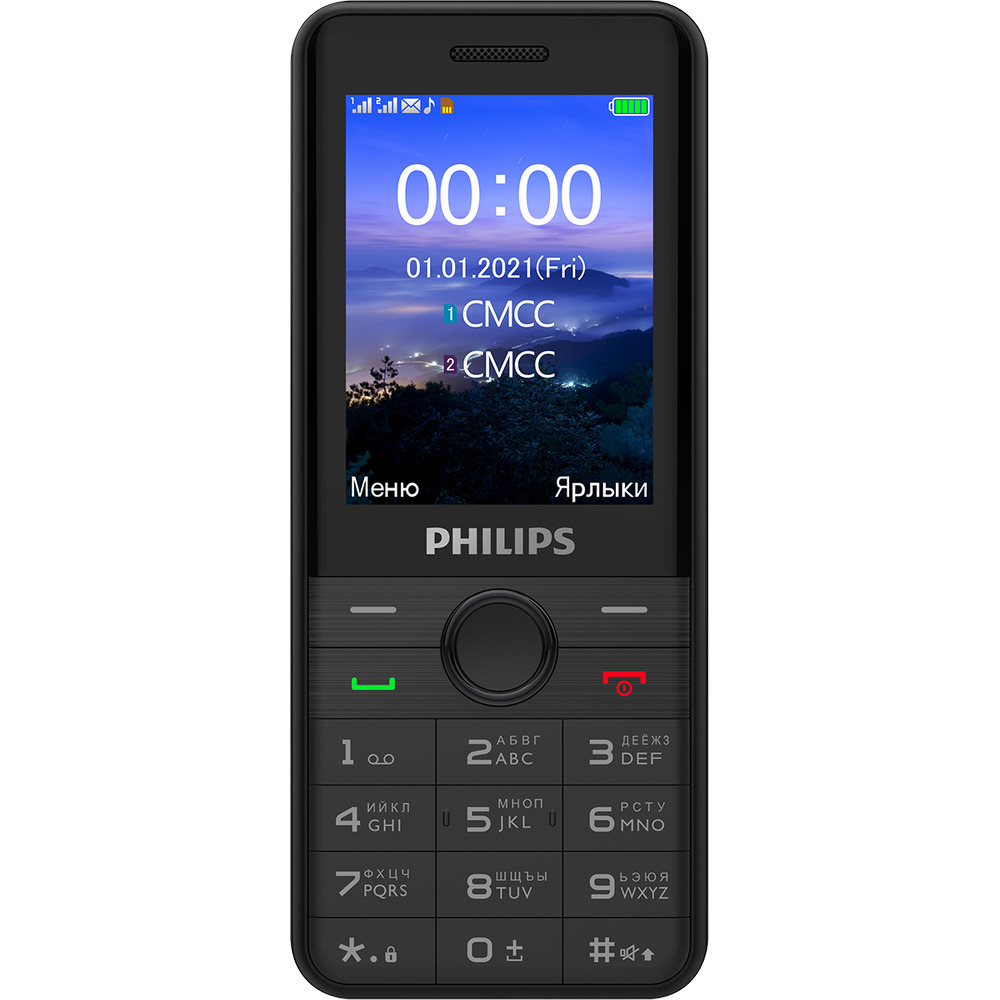 Мобильный телефон Philips Xenium E172, черный - купить по выгодной цене в  интернет-магазине OZON (311572195)