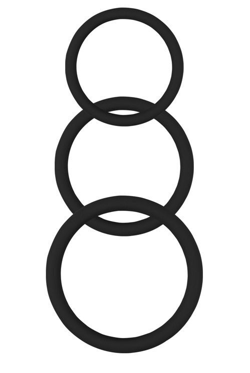 Как снять эрекционное кольцо Набор из 3 черных эрекционных колец Magnum Force Cock Ring - купить с доставкой 