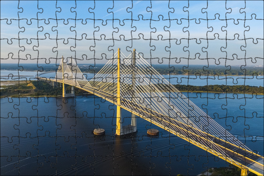 Bridges puzzle. Мосты (головоломка). Пазл мост сэндзю в Бусю.