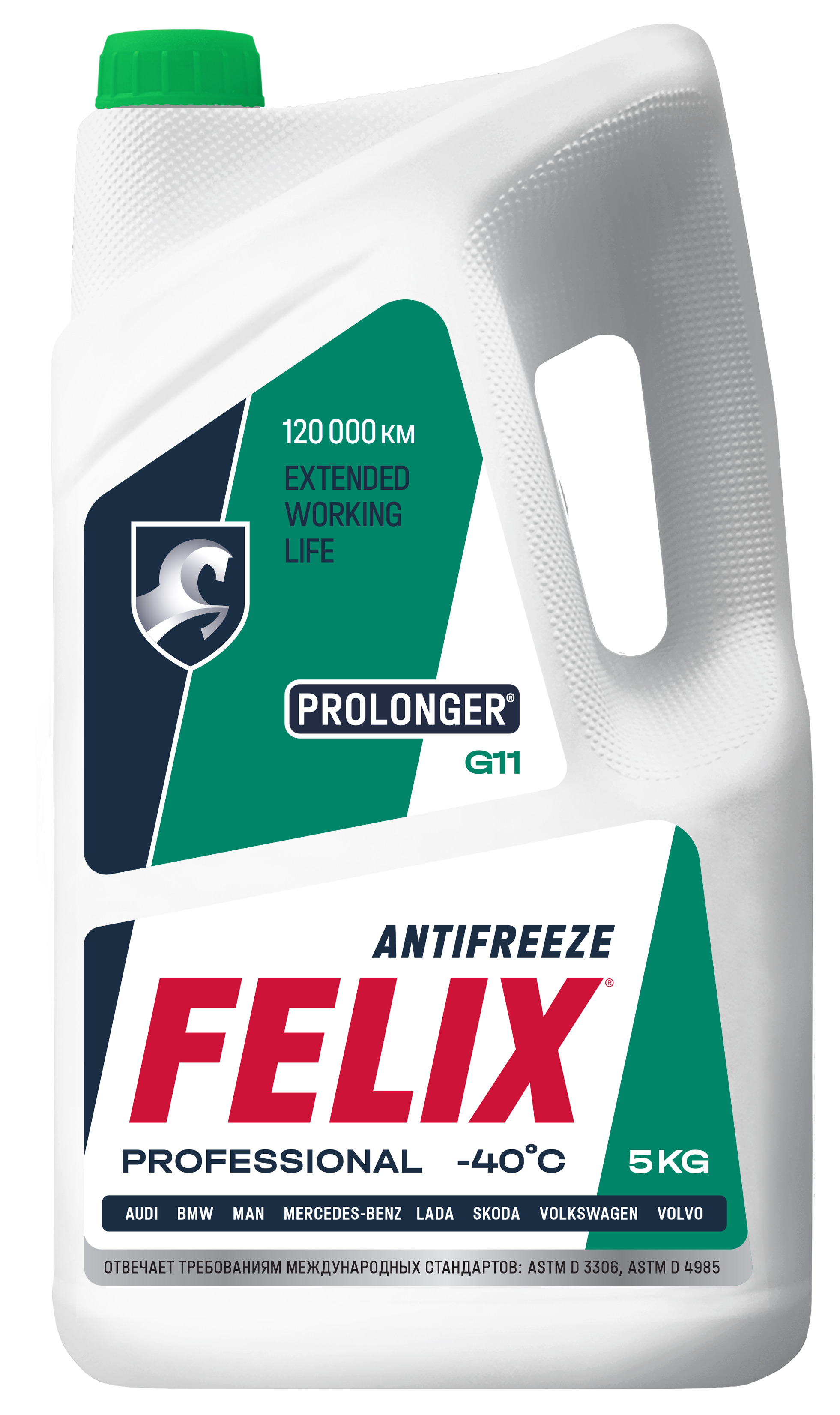 Антифриз Felix PROLONGER готовый -40С зеленый 5 кг. (430206031)