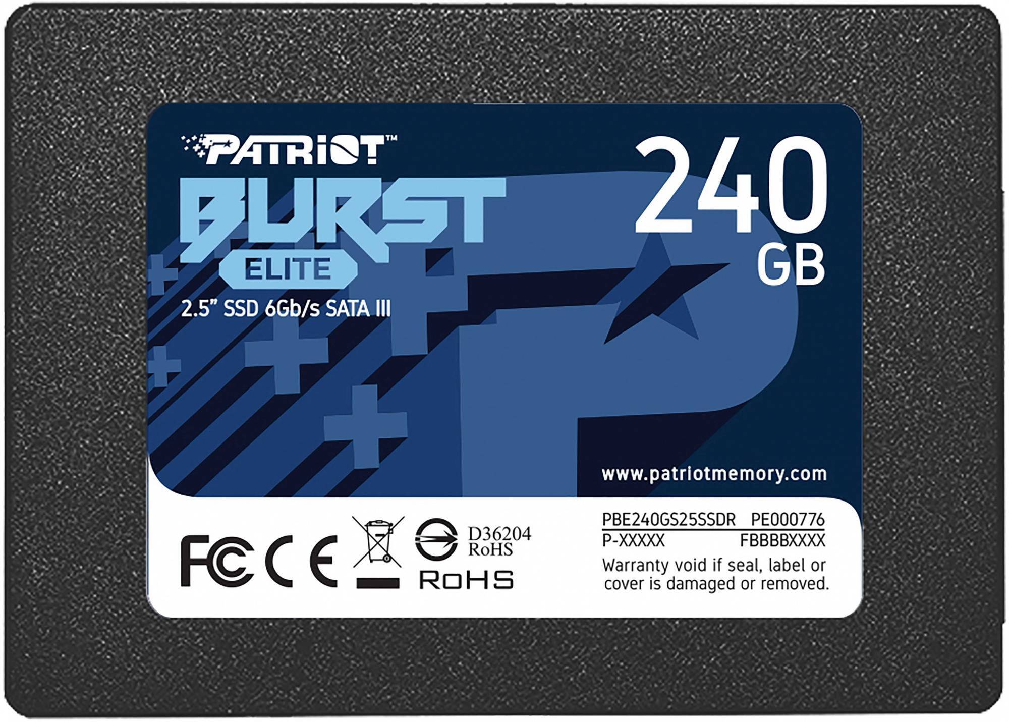 Patriot Memory 240 ГБ Внутренний SSD-диск Burst Elite (PBE240GS25SSDR)