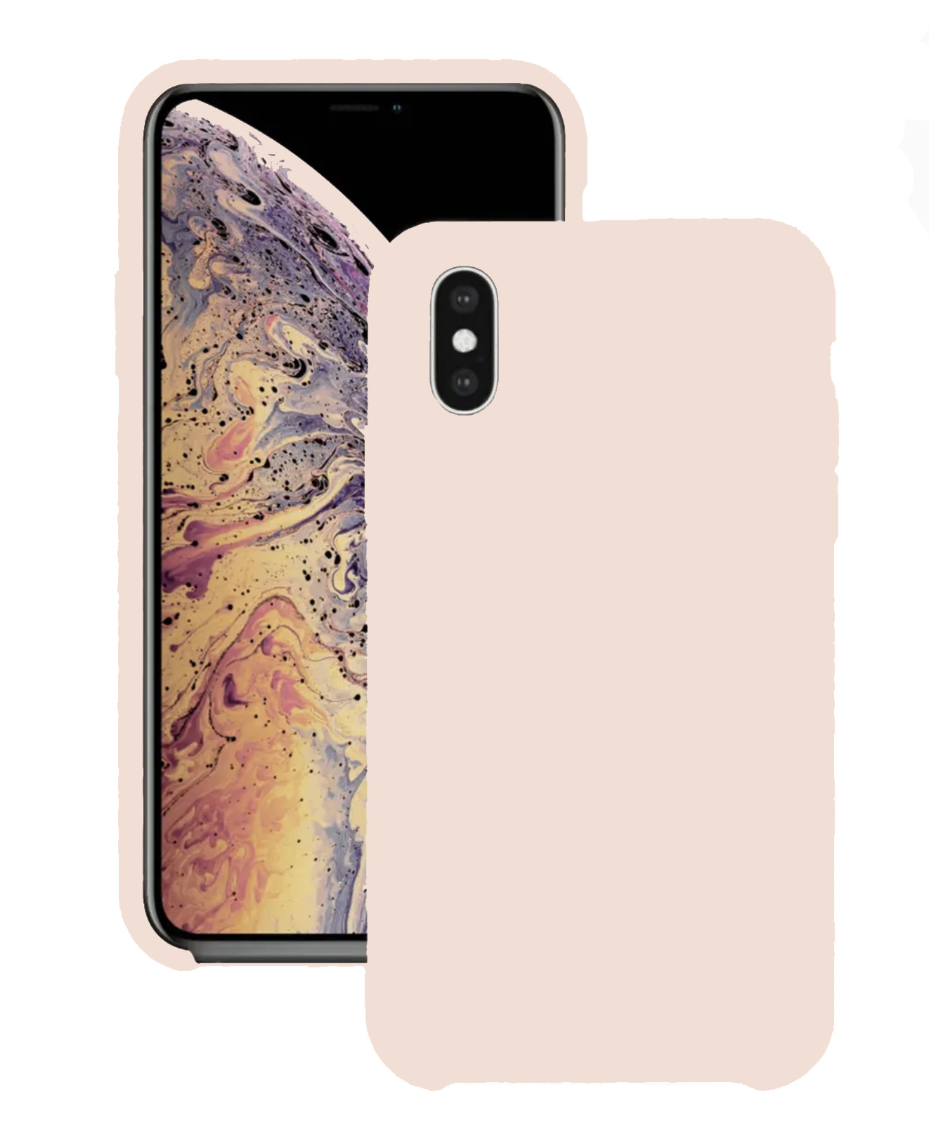 Силиконовый чехол для iPhone X XS / Apple Silicone Case DF на Айфон Х, XC с  бархатистым покрытием внутри, Пудровый-розовый - купить с доставкой по  выгодным ценам в интернет-магазине OZON (225148457)