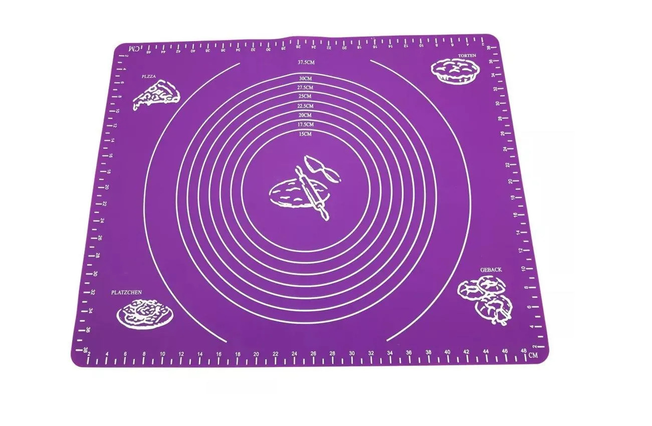 Силиконовый коврик для раскатывания теста, 65х45 фиолетовы