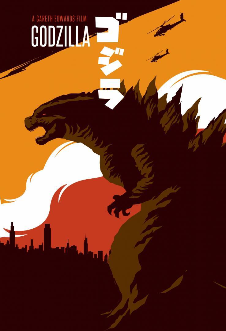 Godzilla fan art. Годзилла 2014 Постер. Плакат с Годзиллой. Годзилла фан Постер.