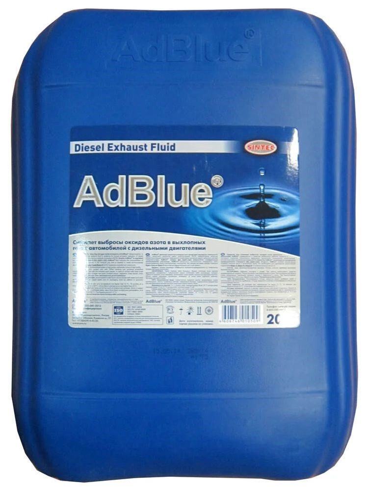 AdBlue Sintec жидкость для системы SCR дизельных двигателей, 20л (805)