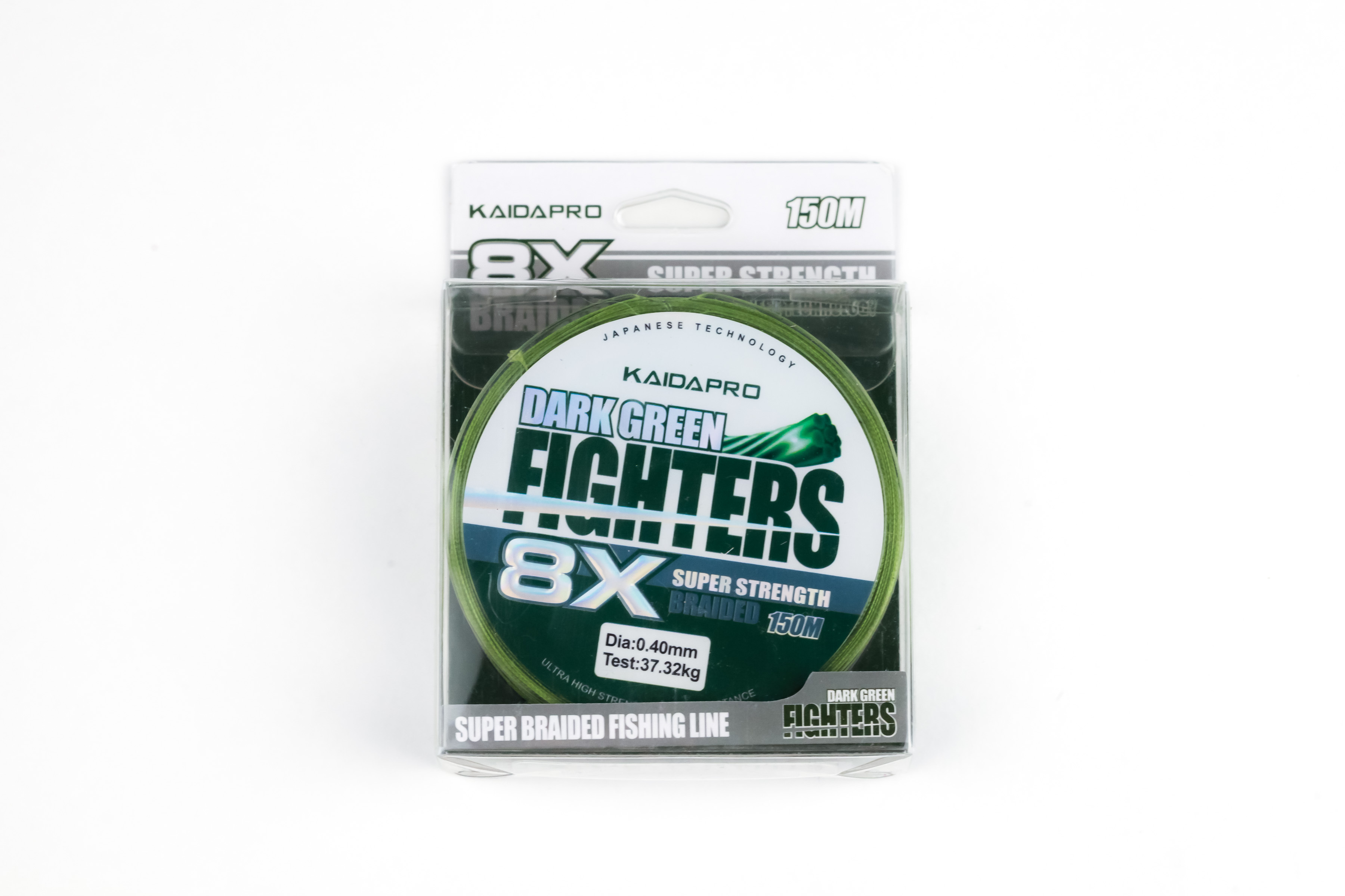 KAIDA Плетеный шнур FIGHTERS 8X dark green PX841-40 150м  0,40мм  плетенка кайда