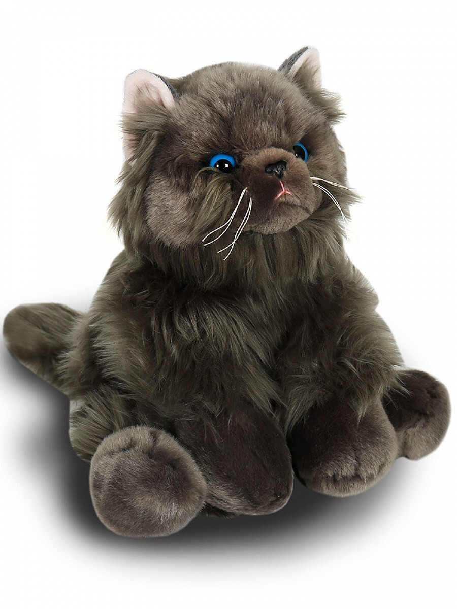 Мягкая игрушка Кошка Персидская Кент, 30 см, серая, ТМ Коробейники -  купить с доставкой по выгодным ценам в интернет-магазине OZON (484302237)