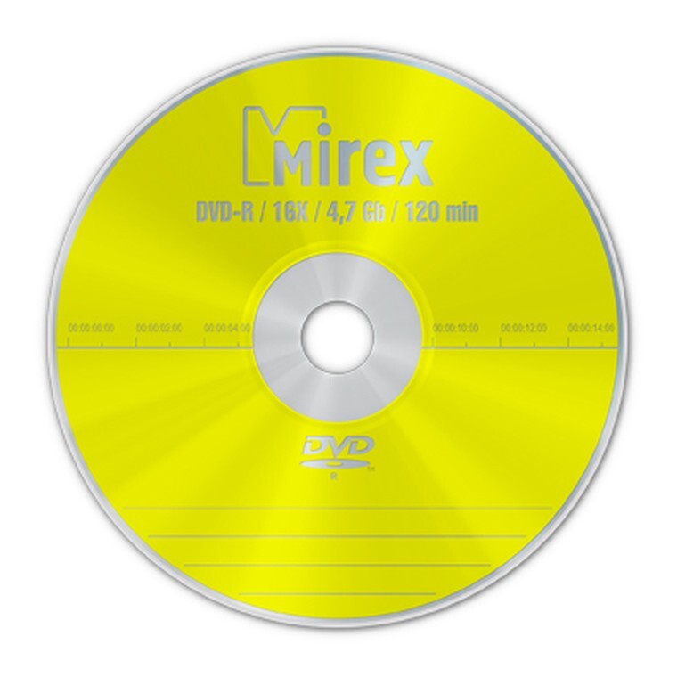 Mirex Диск для записи DVD-R, 4,7 ГБ, 50 шт