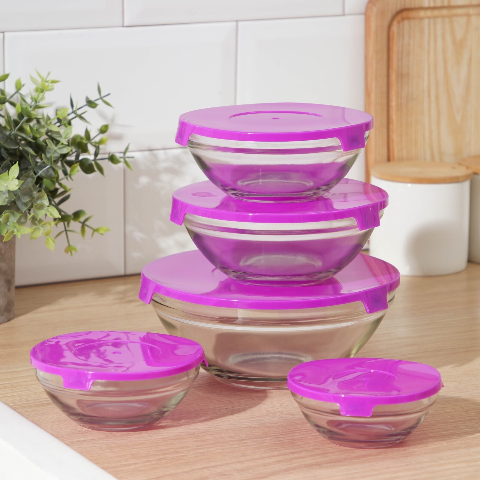 Набор салатников с крышками 5 шт. Набор стеклянных салатников. Набор салатников классика. Набор салатников royal stafford магазин игрушек 19 см, 4 шт, фаянс. /жёлтый.