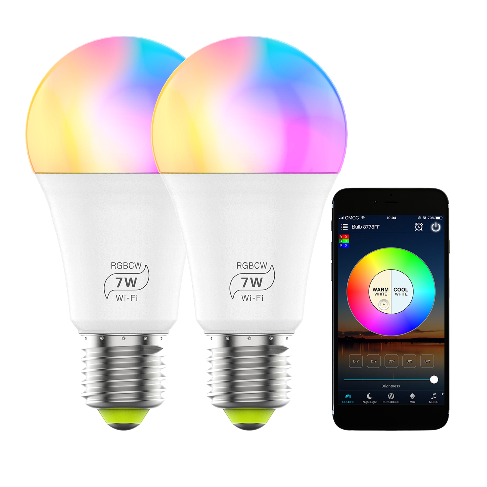 Led connect. Light Bulb Smart led Color Dimmable changing WIFI Music sync RGB Home Bulbs Lights Control White. Led Bulb. Nature connect led.